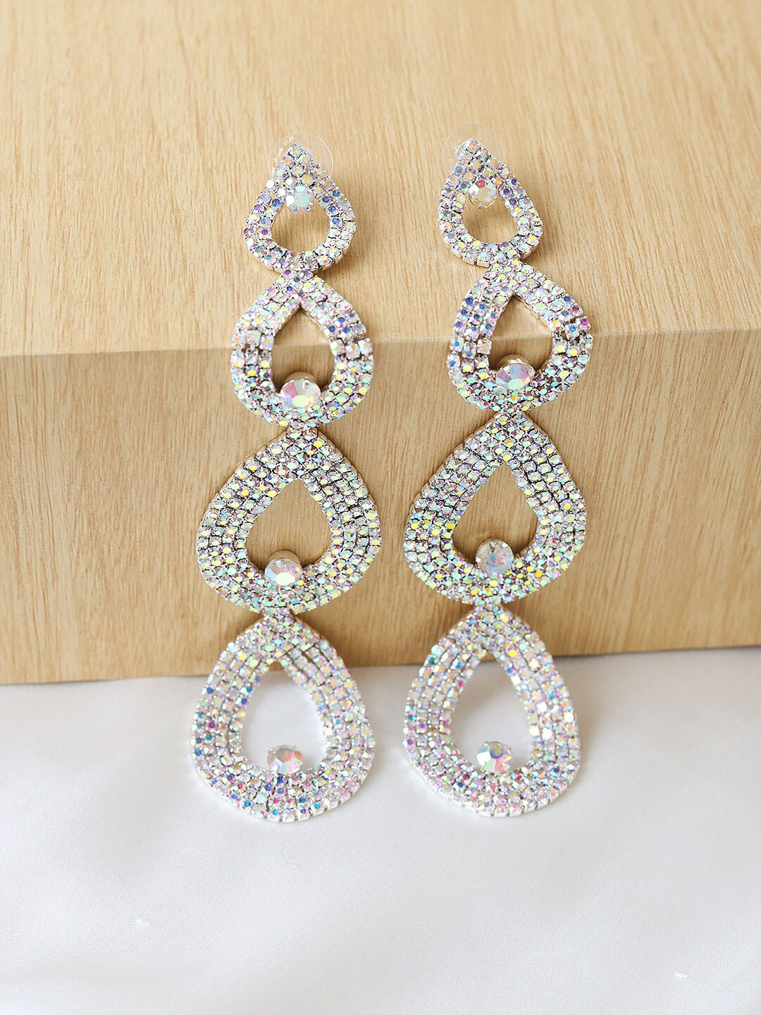 

Kazo Silver-Toned Contemporary Drop Earrings