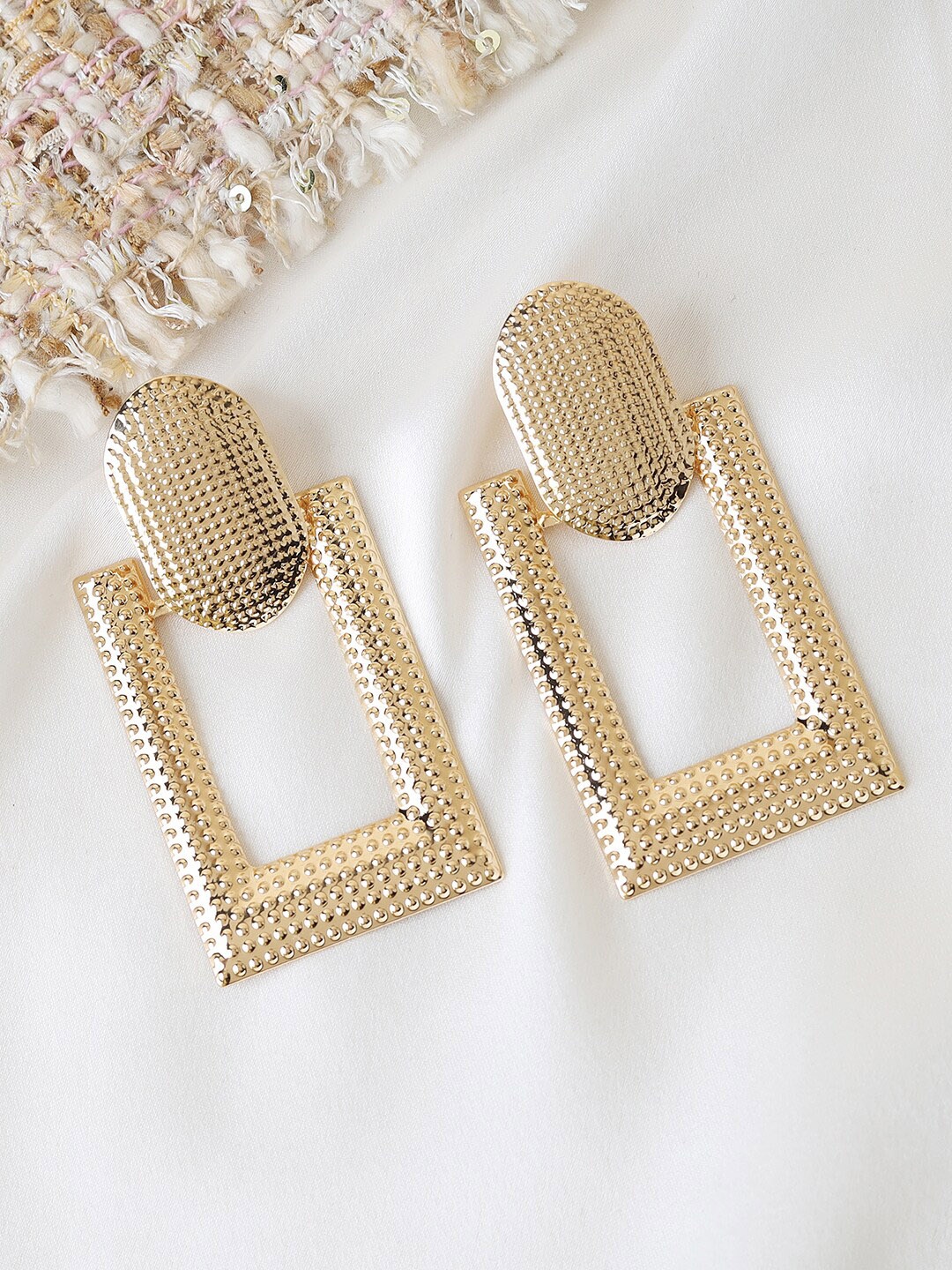 

Kazo Women Gold-Toned Contemporary Drop Earrings