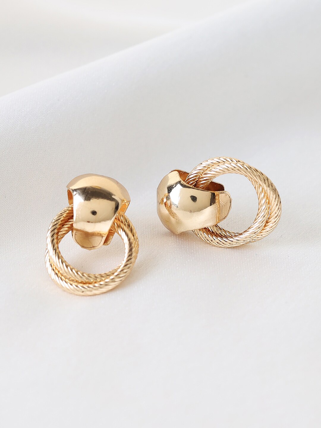 

Kazo Gold-Toned Contemporary Studs Earrings