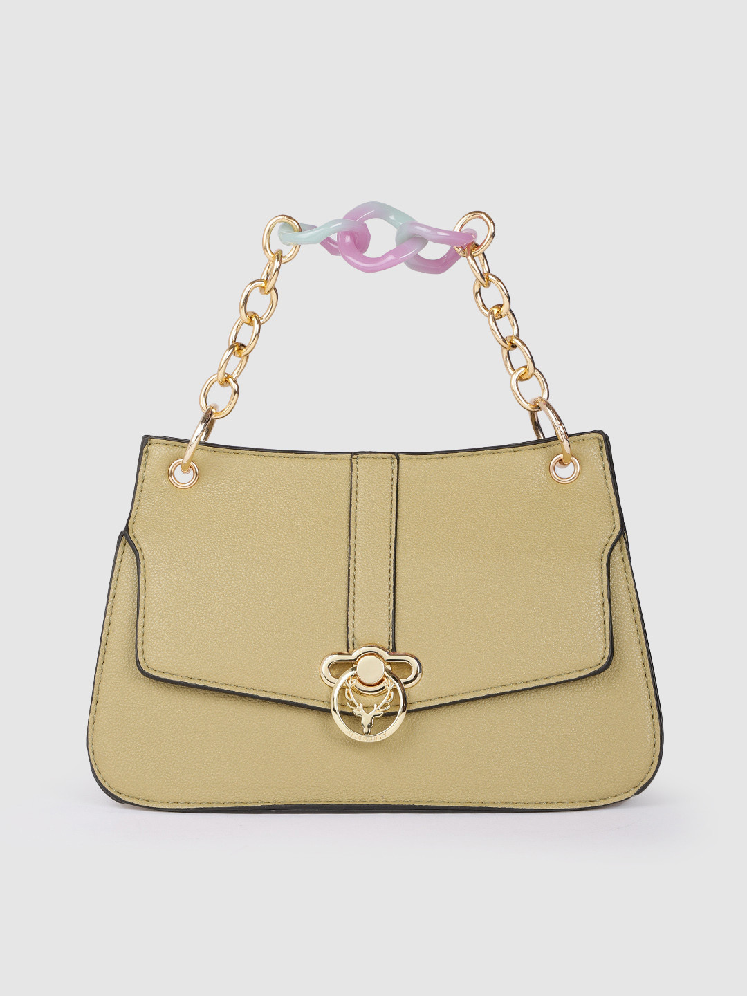 

Allen Solly Green Solid Satchel