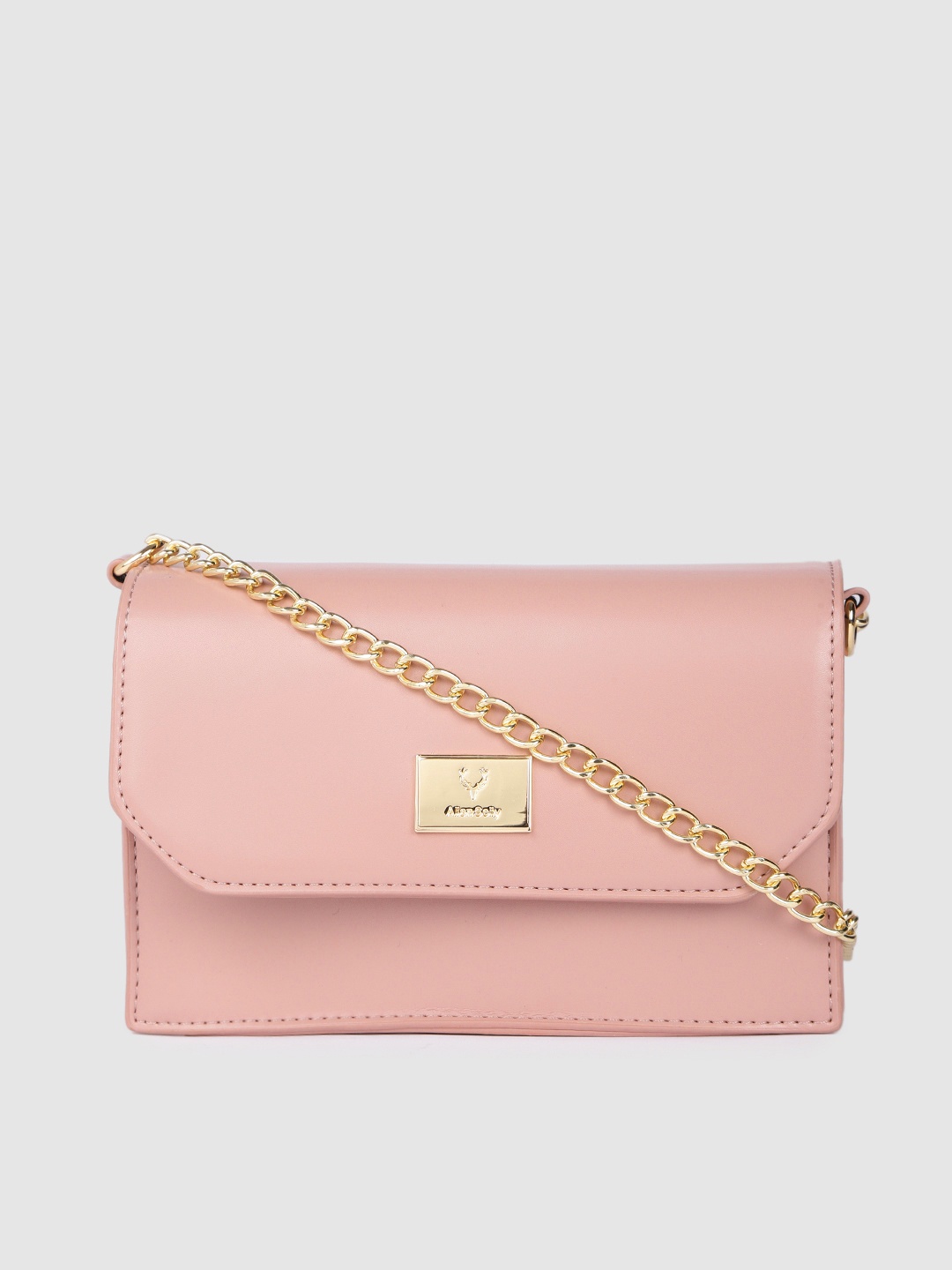 Allen Solly Pink Solid Sling Bag