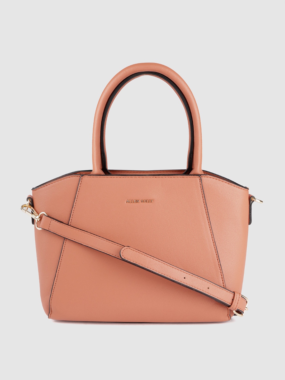 

Allen Solly Women Dusty Pink Solid Structured Handheld Bag, Rose