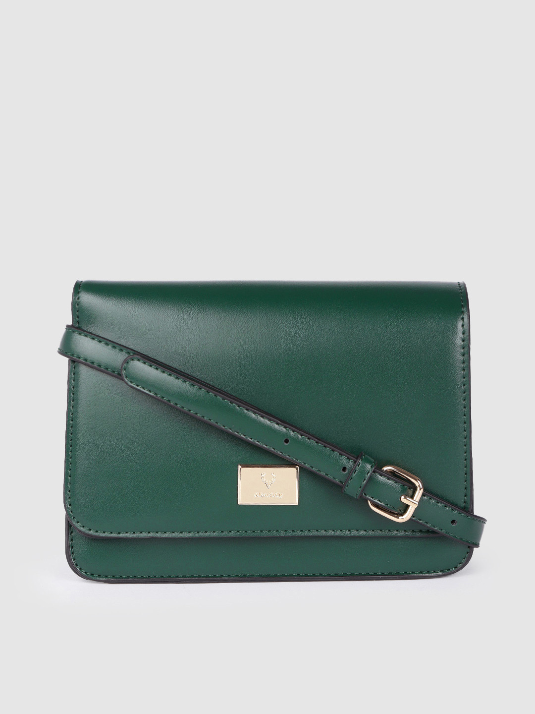 

Allen Solly Green Solid Sling Bag