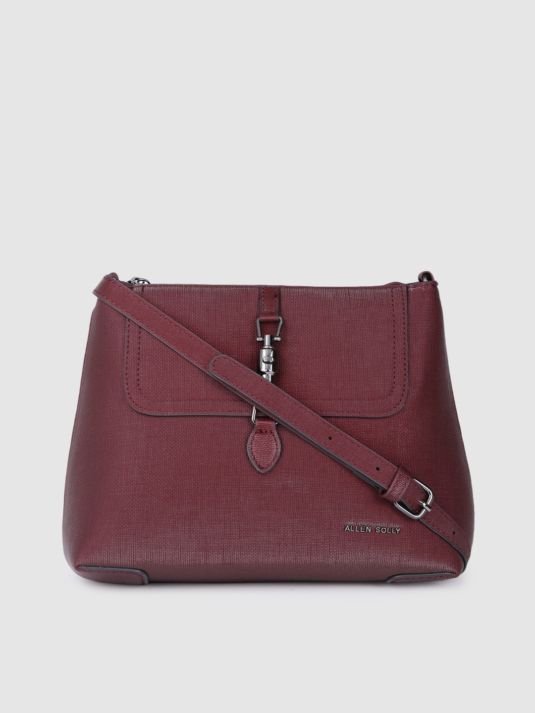 

Allen Solly Burgundy Textured Sling Bag