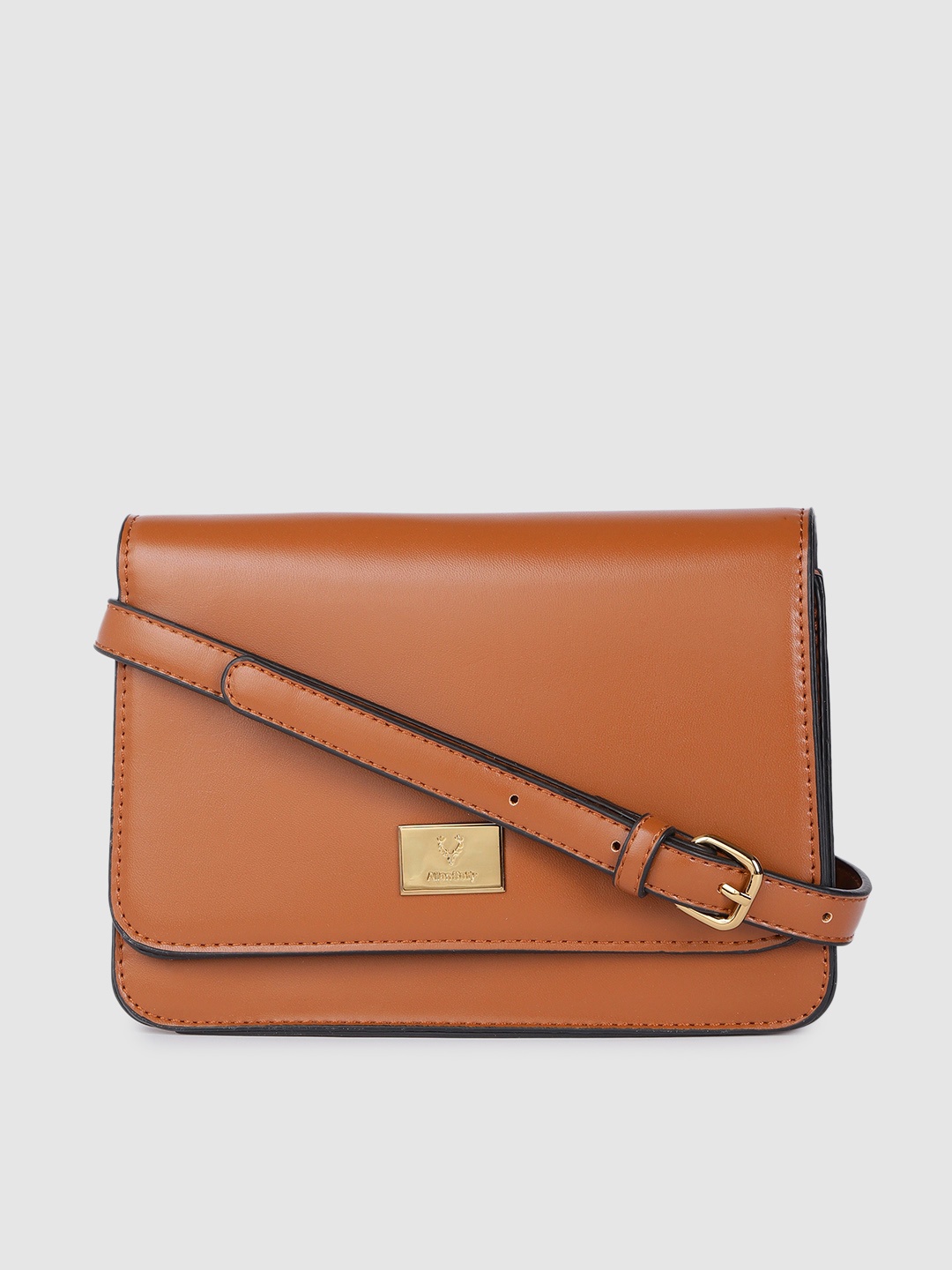 

Allen Solly Tan Brown Structured Sling Bag