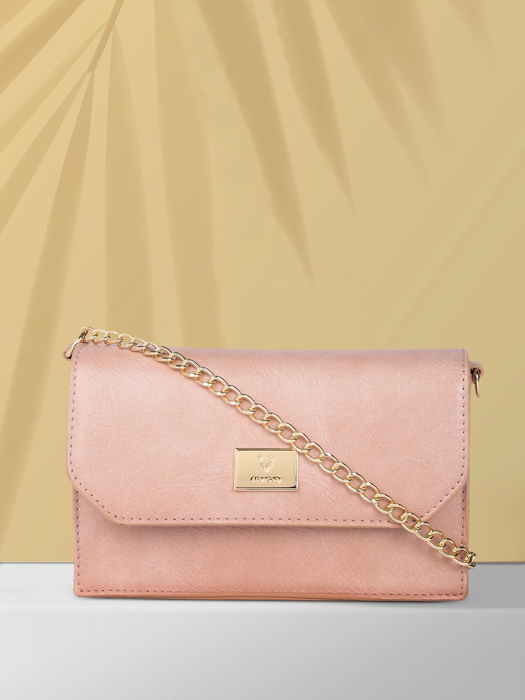

Allen Solly Nude-Coloured Solid Sling Bag