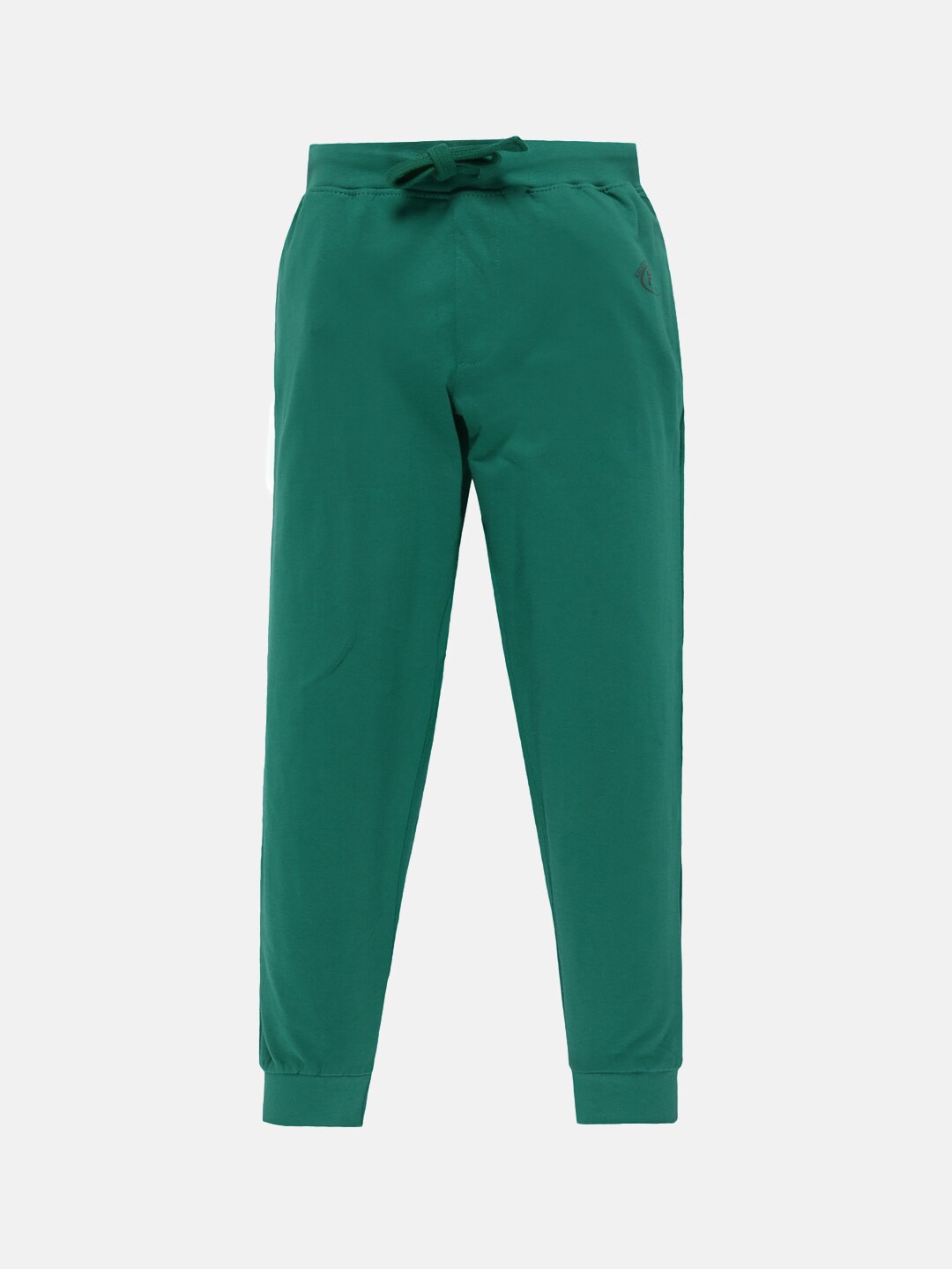 

KiddoPanti Unisex Kids Green Solid Pure Cotton Track Pants