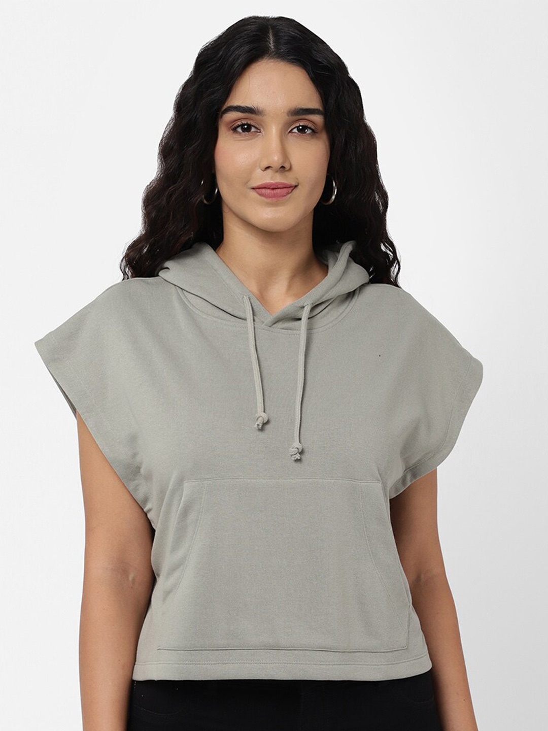 

R&B Women Grey Hooded Sweatshirt