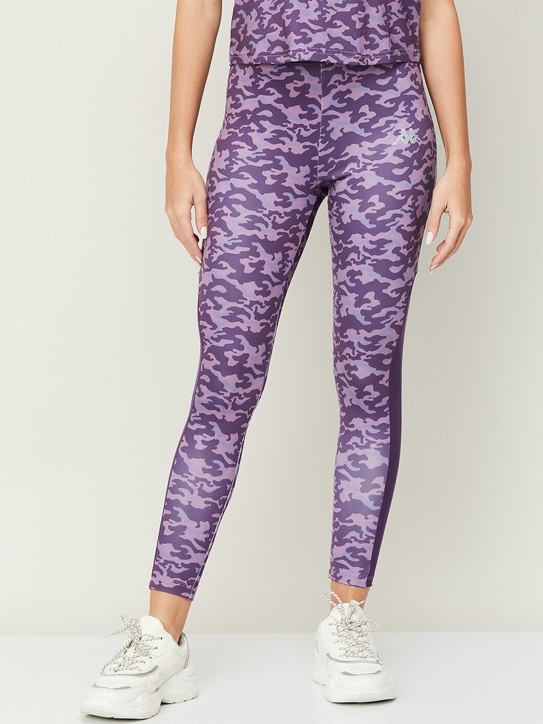 

Kappa Women Purple Printed Cotton Tights