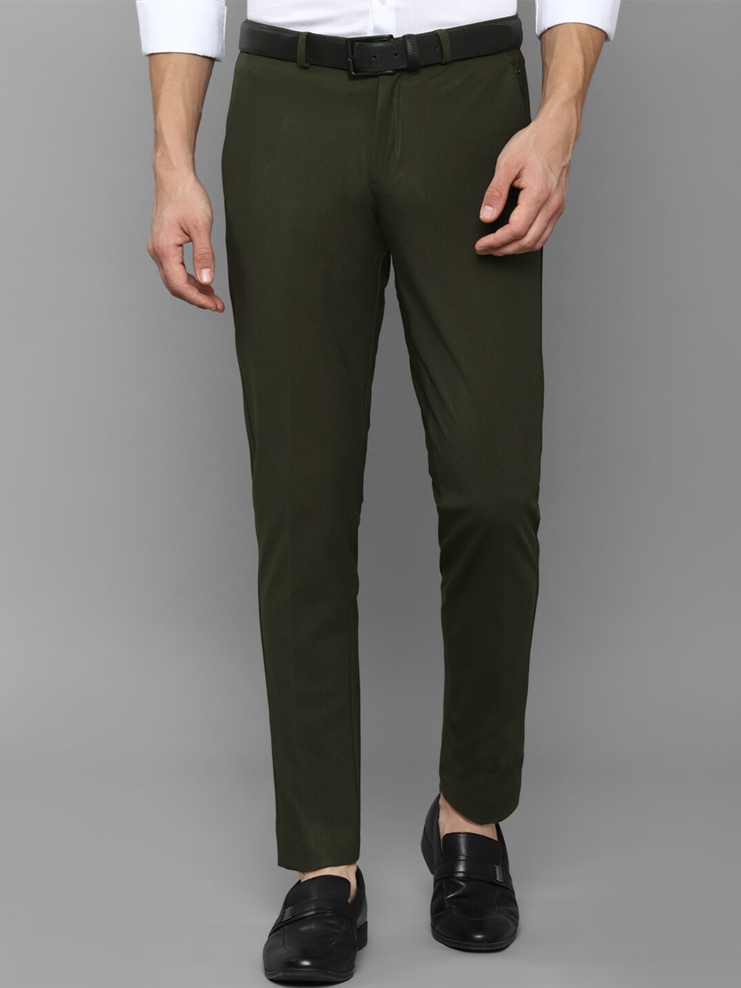 

Allen Solly Men Olive Green Slim Fit Trouser