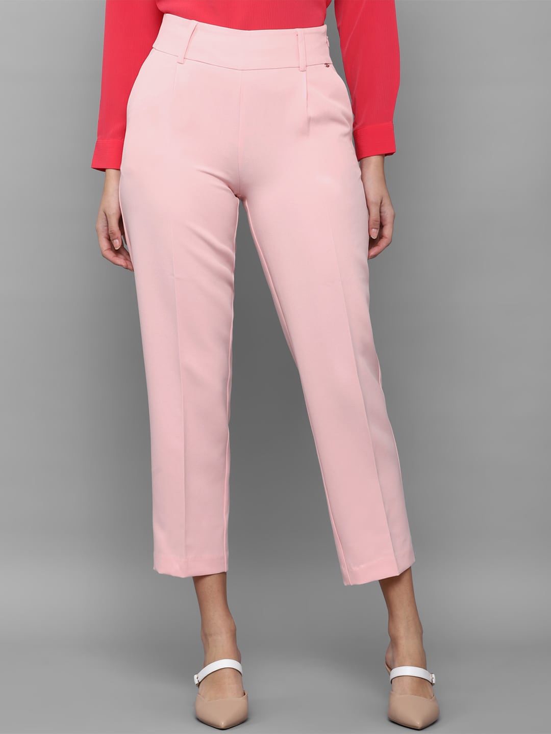 

Allen Solly Woman Women Pink Solid Trouser