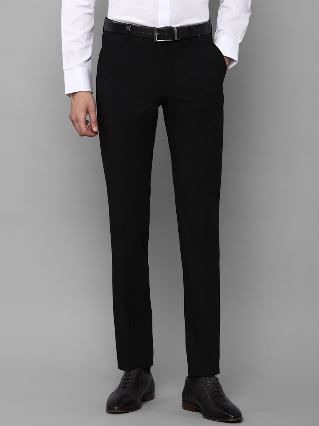 

Louis Philippe Men Black Slim Fit Trousers