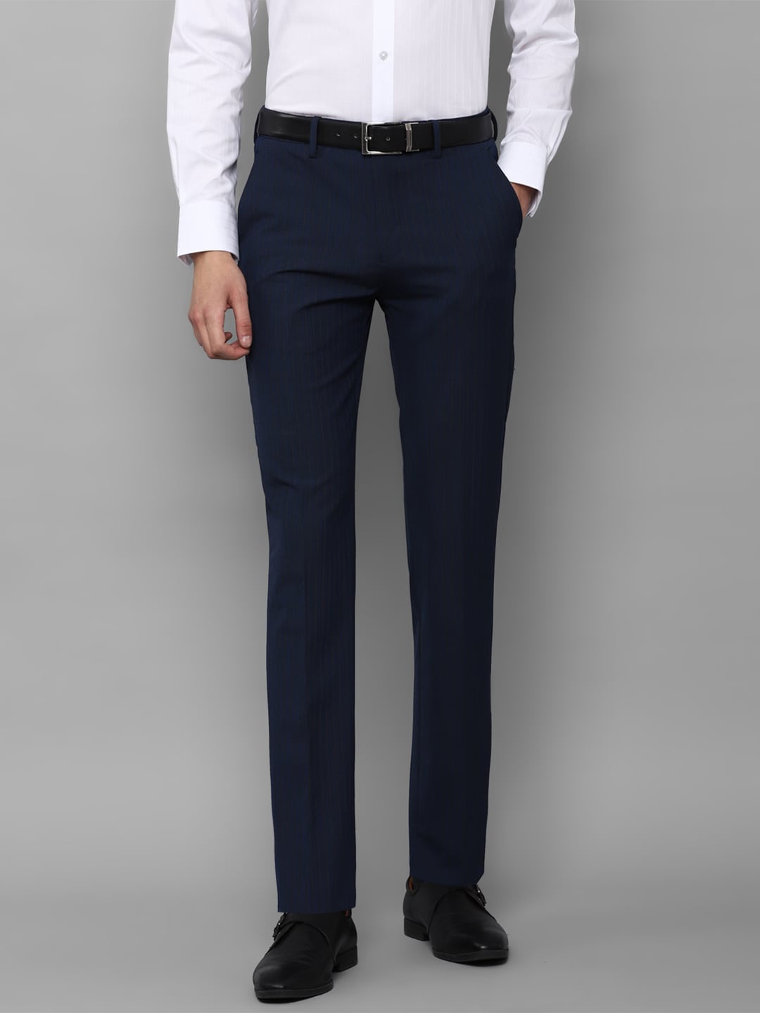 

Louis Philippe Men Navy Blue Slim Fit Trousers