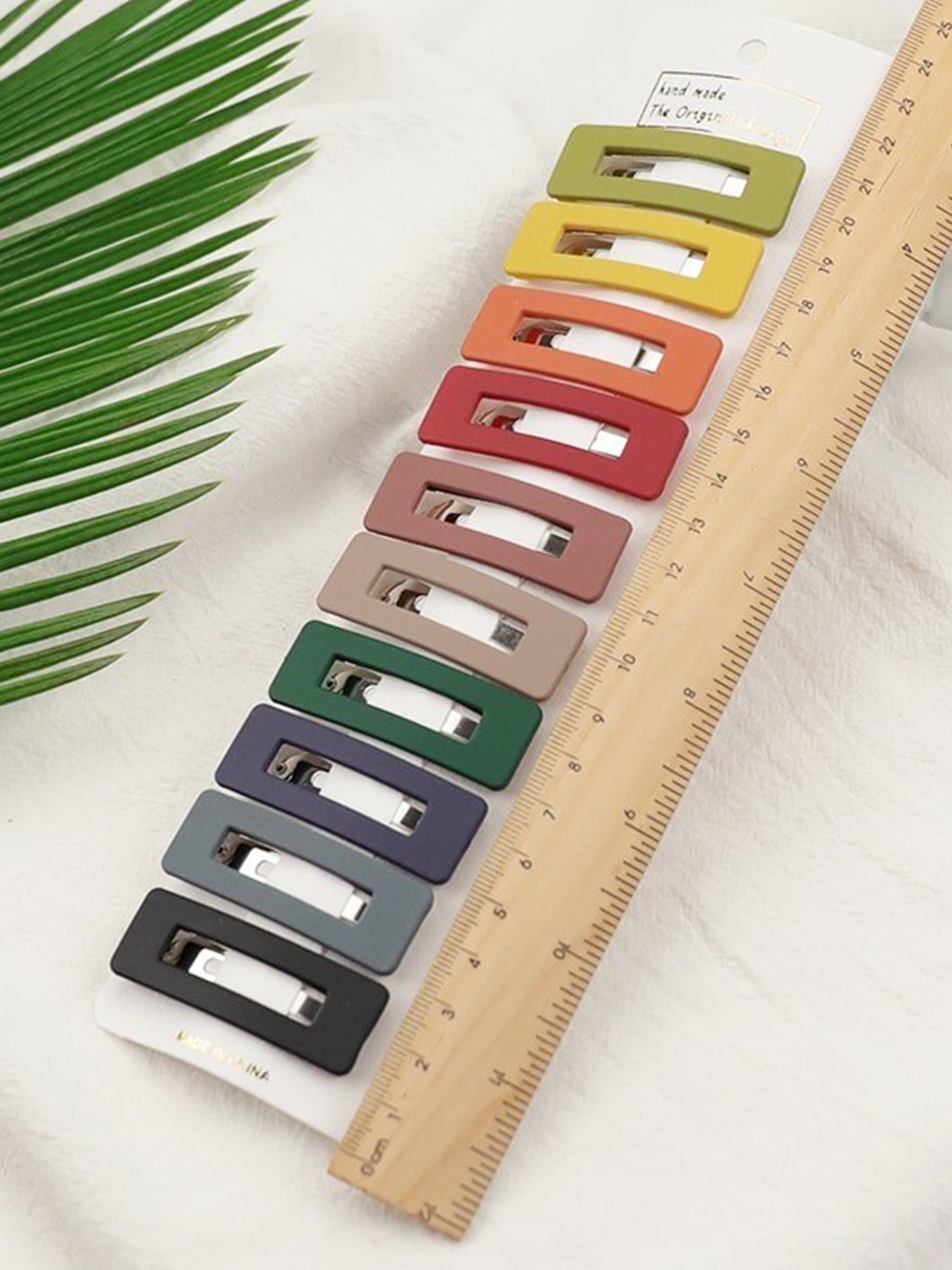 

Pinapes Women Set Of 10 Tic Tac Hair Clip, Multi