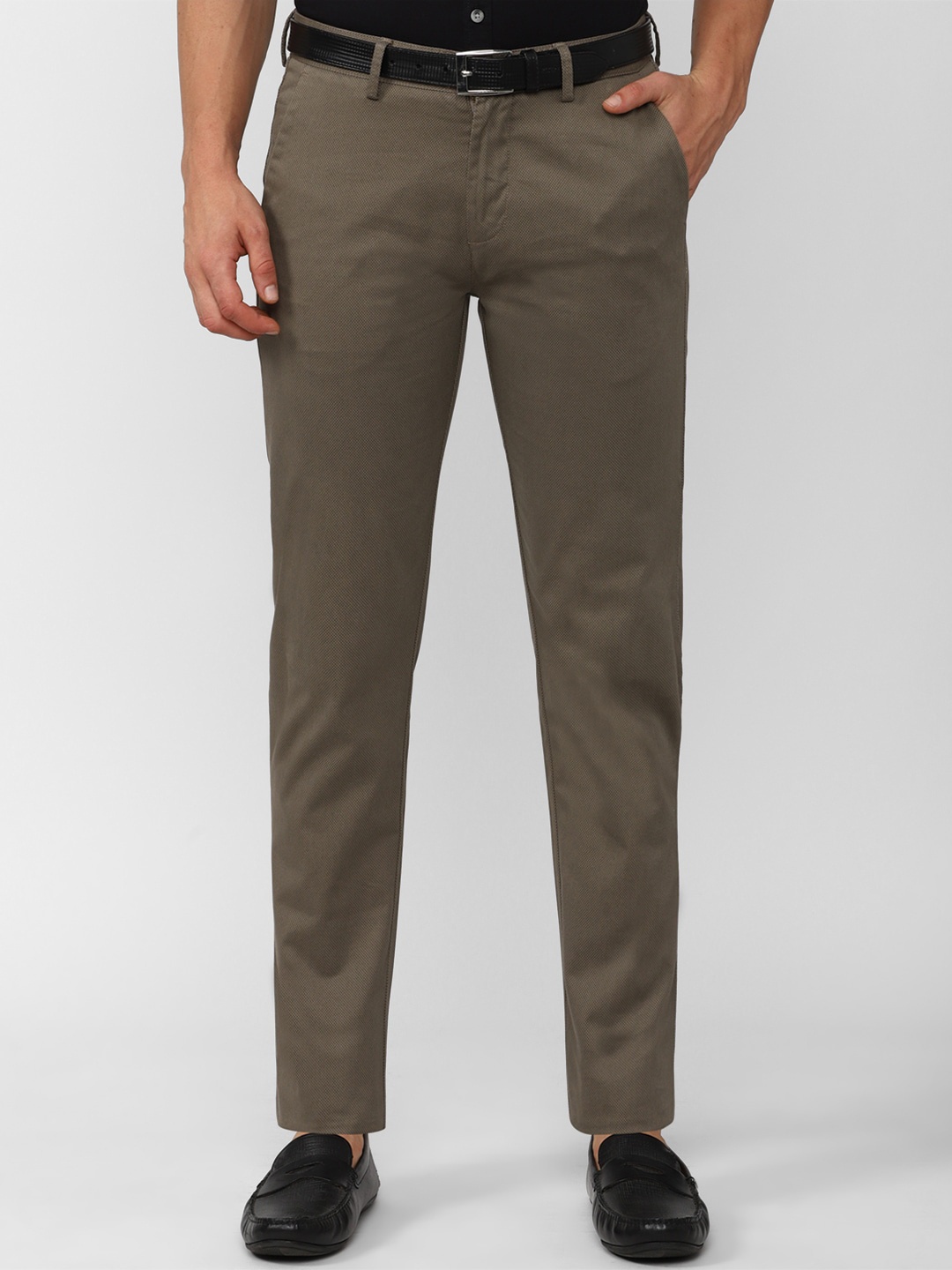 

Peter England Casuals Men Brown Slim Fit Trousers