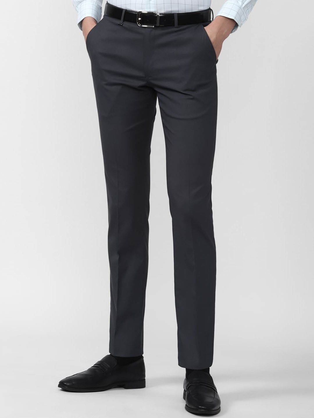 

Van Heusen Men Grey Slim Fit Trousers