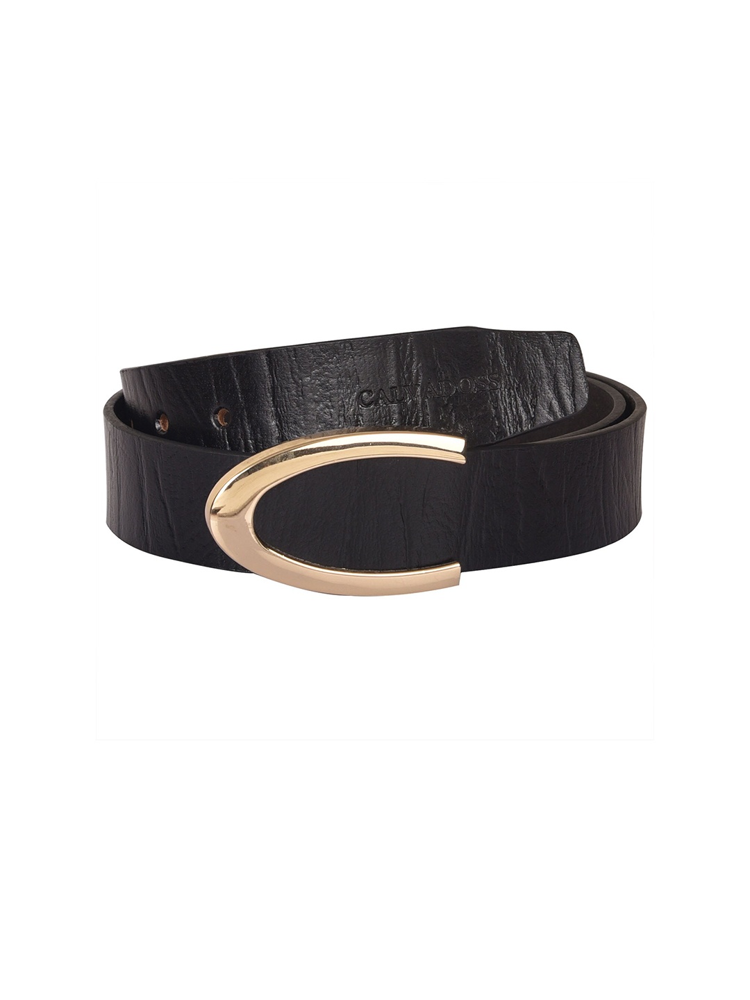 

Calvadoss Girls Black Textured Leather Belt