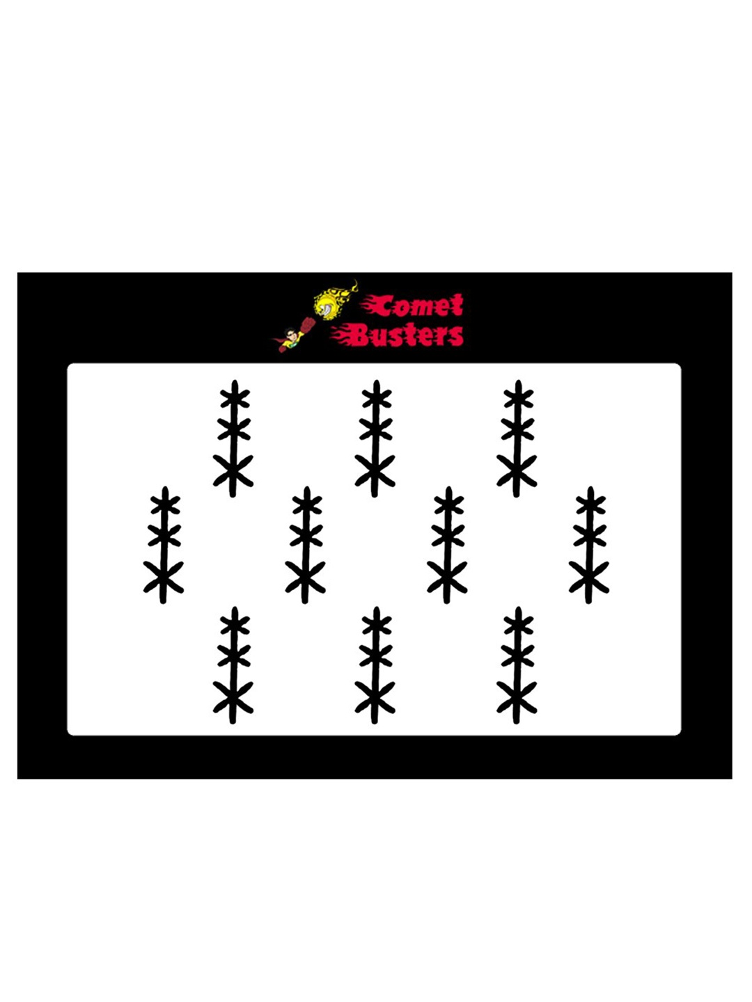 

Comet Busters 10 Pcs Reusable Designer Bindis - Black
