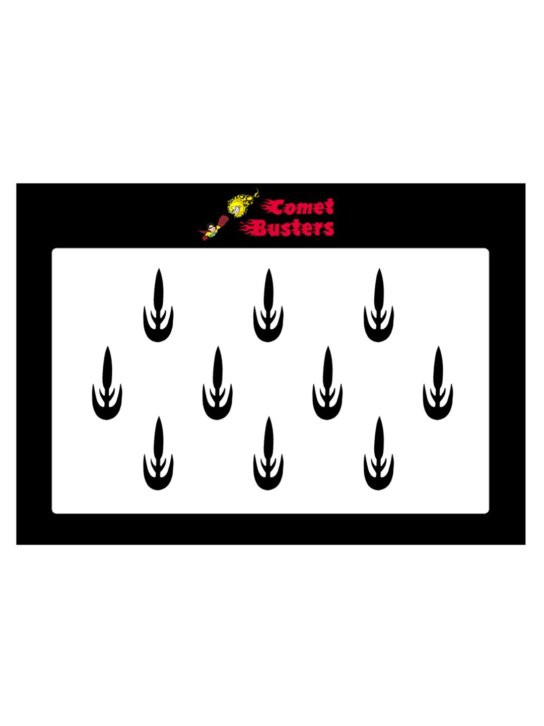 

Comet Busters 10 Pcs Reusable Designer Bindis - Black