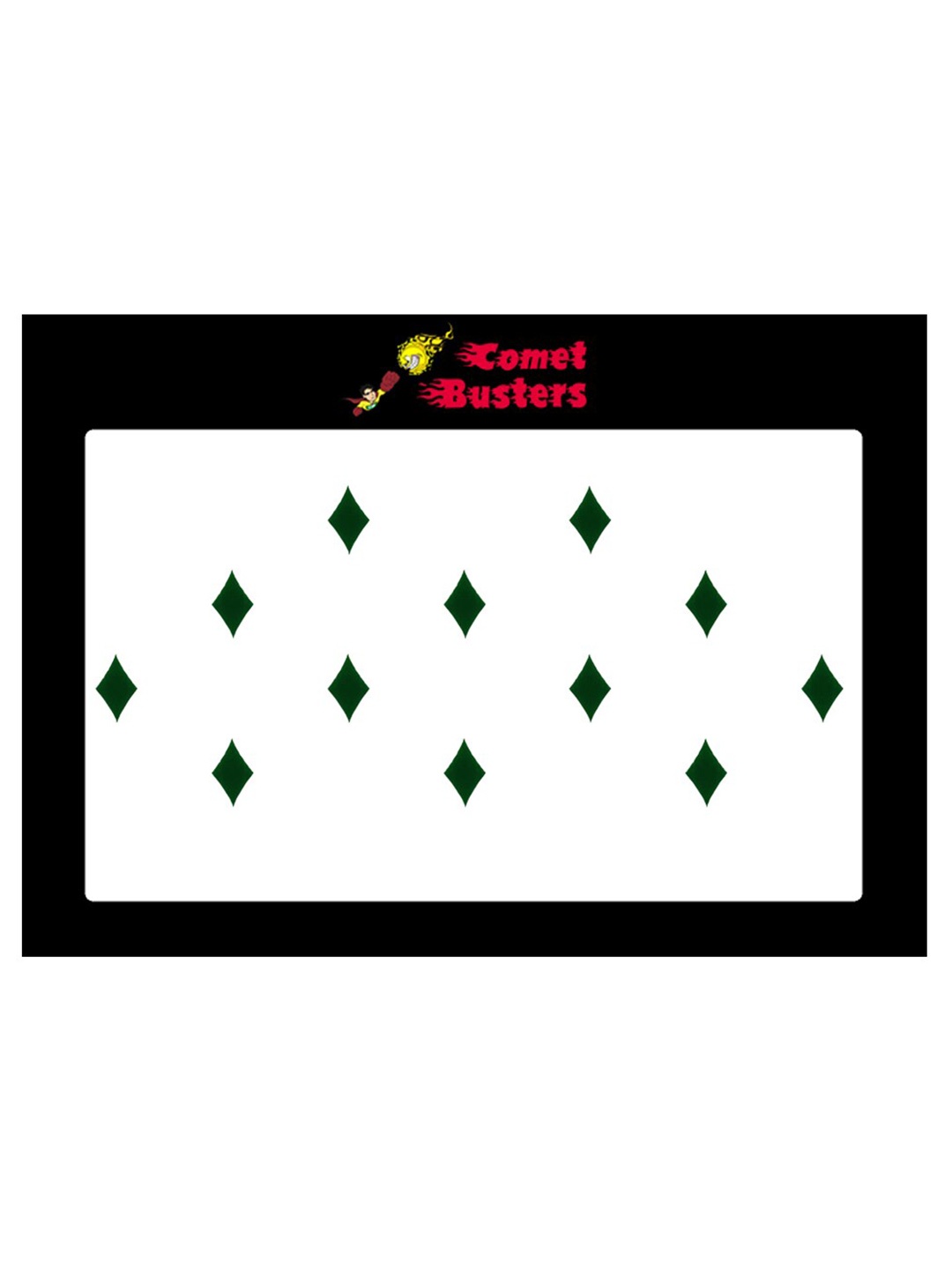 

Comet Busters 12 Pcs Reusable Diamond-Shaped Designer Bindis - Green