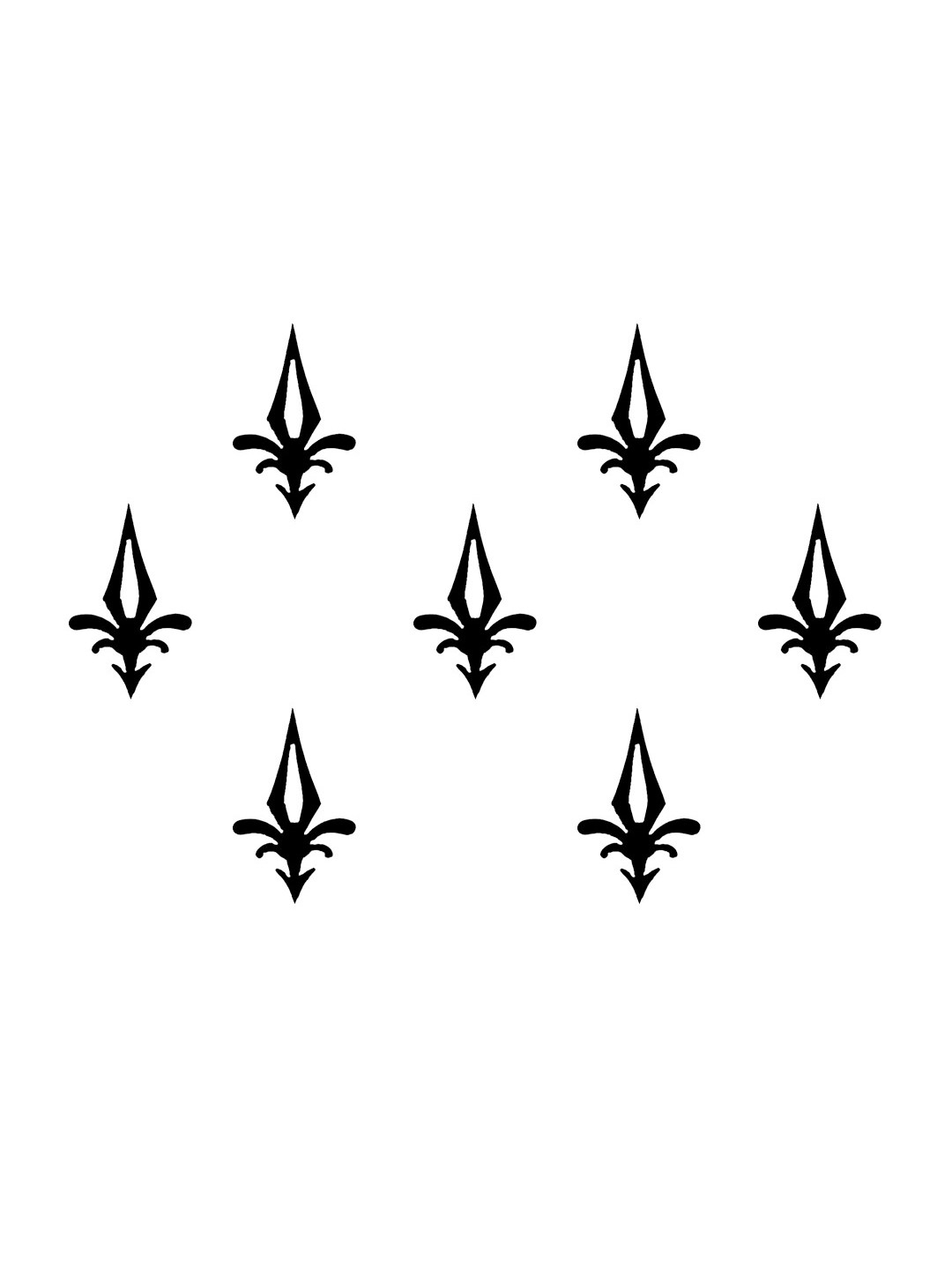 

Comet Busters 7 Pcs Reusable Designer Bindis - Black