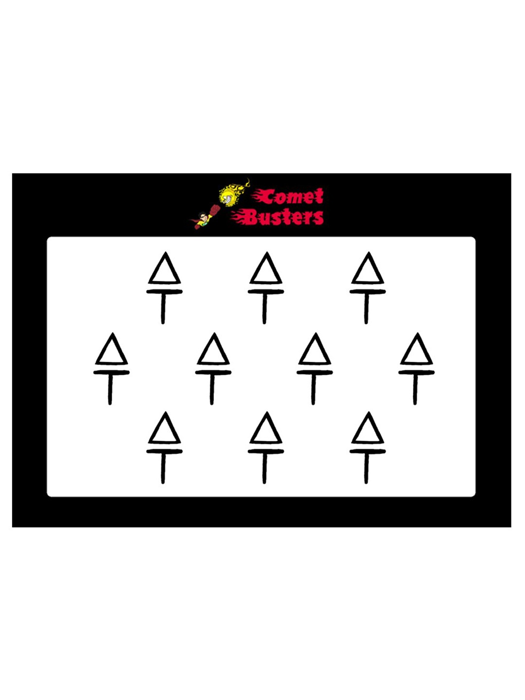 

Comet Busters 10 Pcs Reusable Designer Bindis - Black