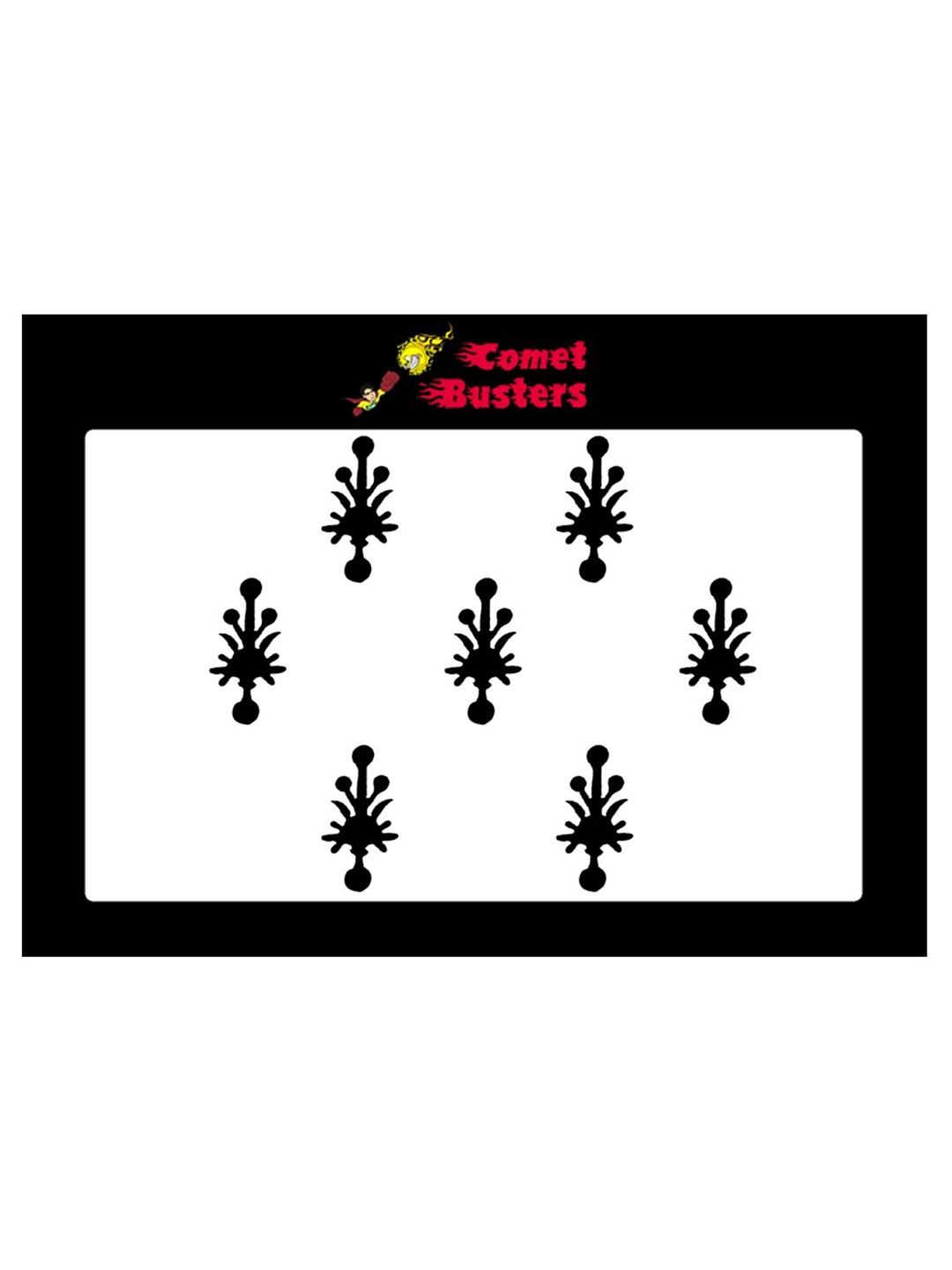 

Comet Busters 7 Pcs Reusable Designer Bindis - Black