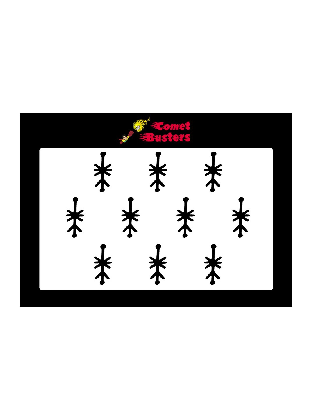 

Comet Busters 10 Pcs Reusable Designer Bindis - Black