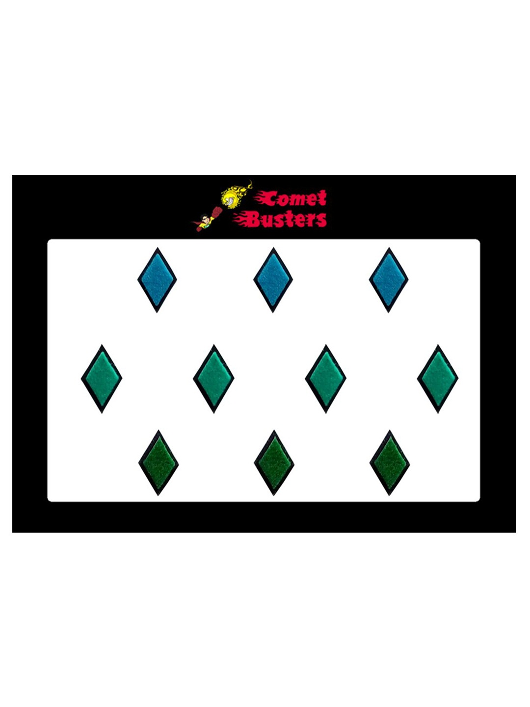 

Comet Busters 10 Pcs Reusable Designer Bindis - Blue & Green