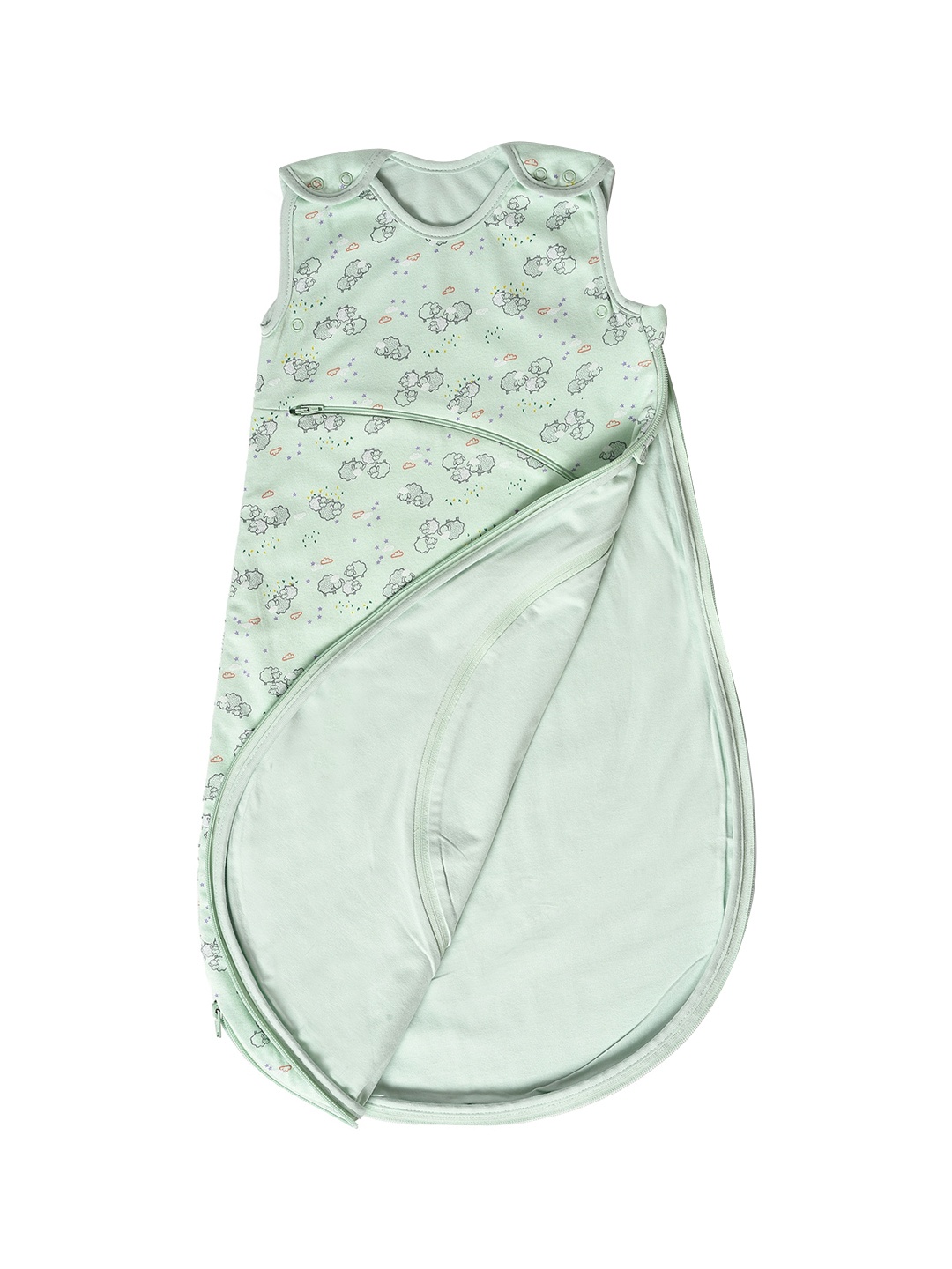 

MiArcus Infant Kids Green Printed Knitted Sleeping Bag, Blue