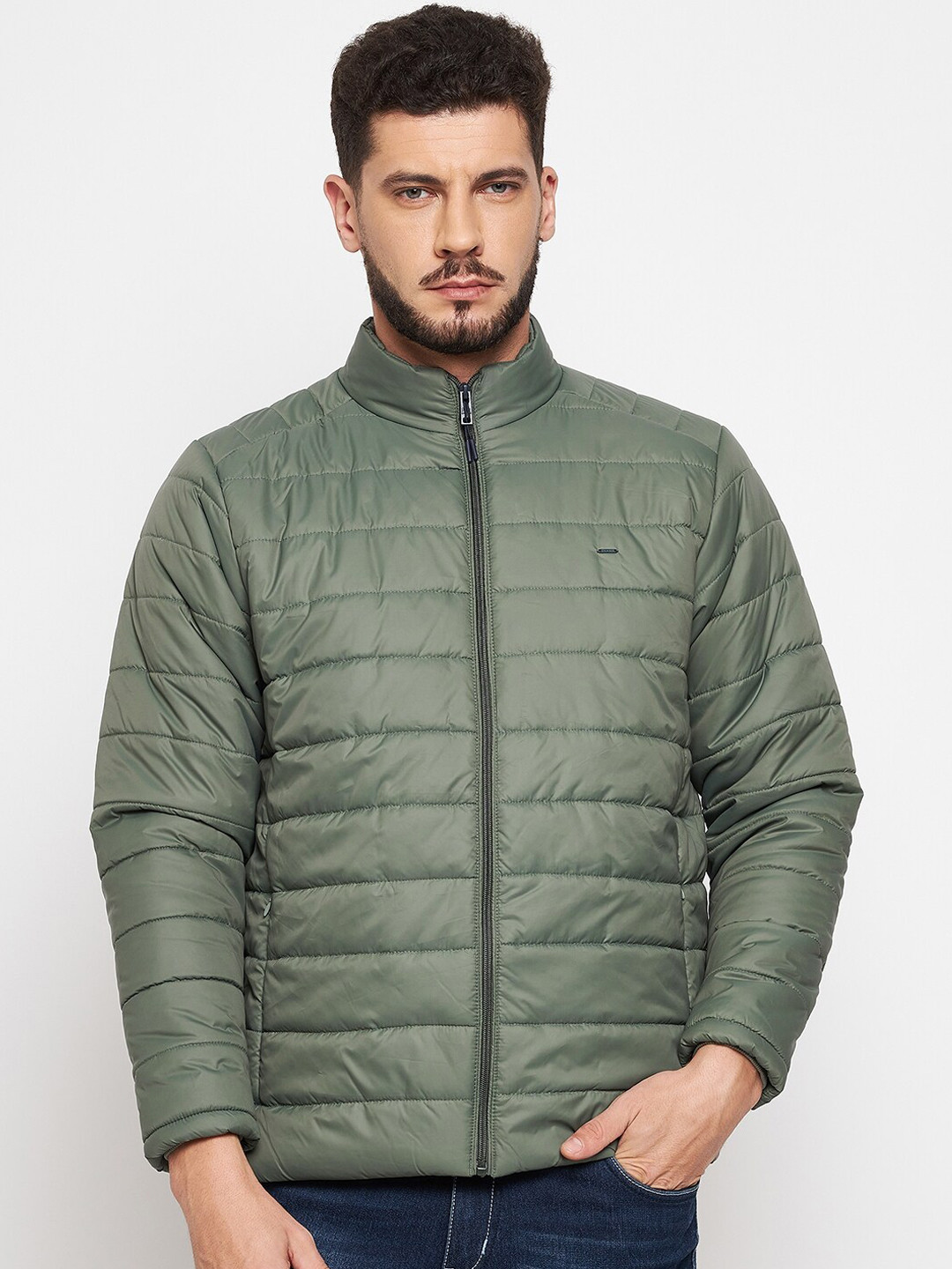 

Okane Men Green Lightweight Padded Jacket