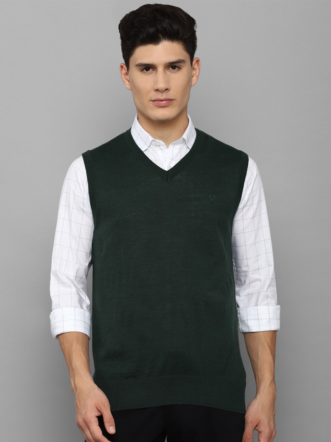 

Allen Solly Men Green Sweater Vest