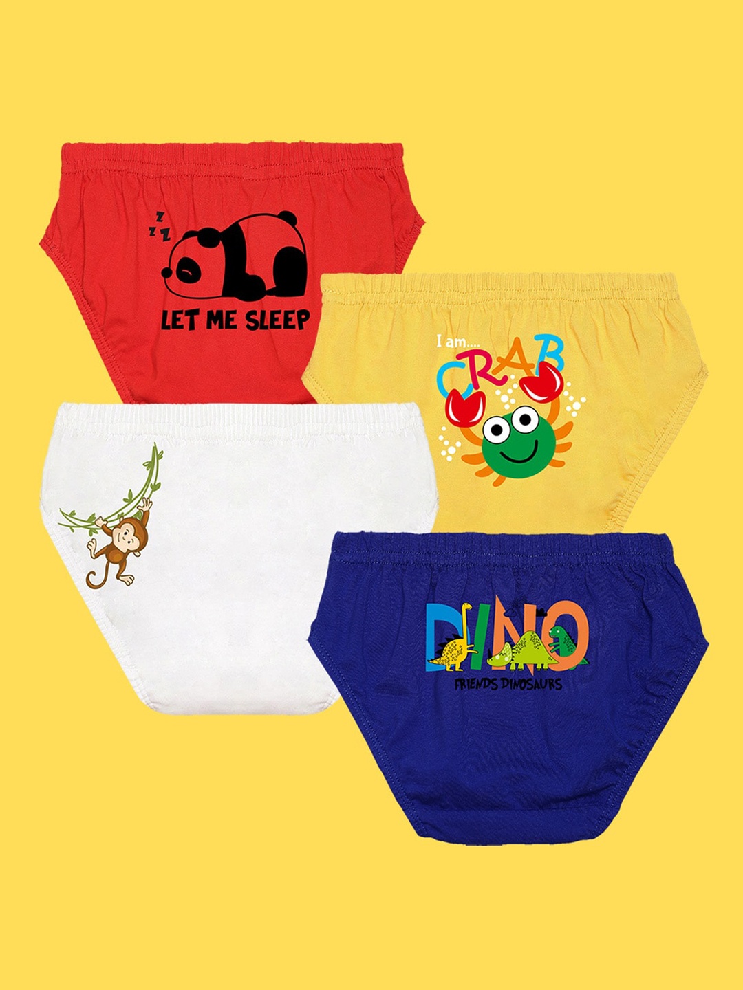 

NUSYL Boys Pack Of 4 Cotton Basic Briefs, White