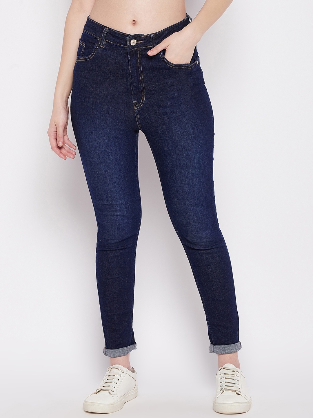 

Madame Women Navy Blue Light Fade Jeans
