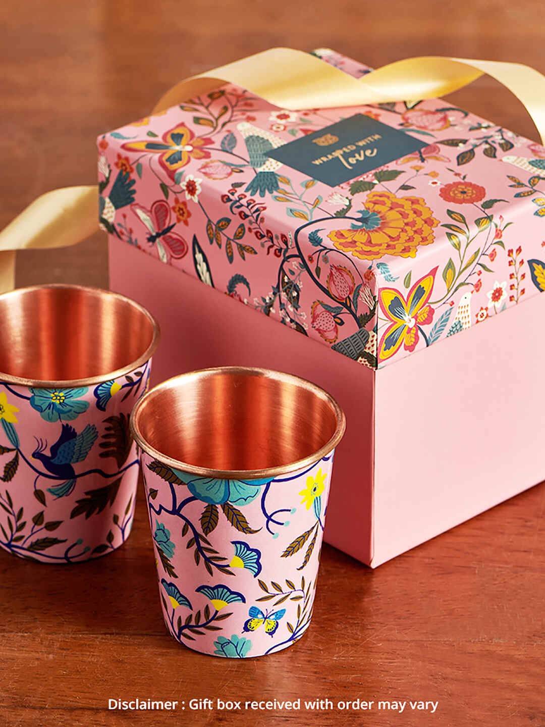 

Chumbak Set Of 2 Printed Tumblers Home Gift Sets, Pink