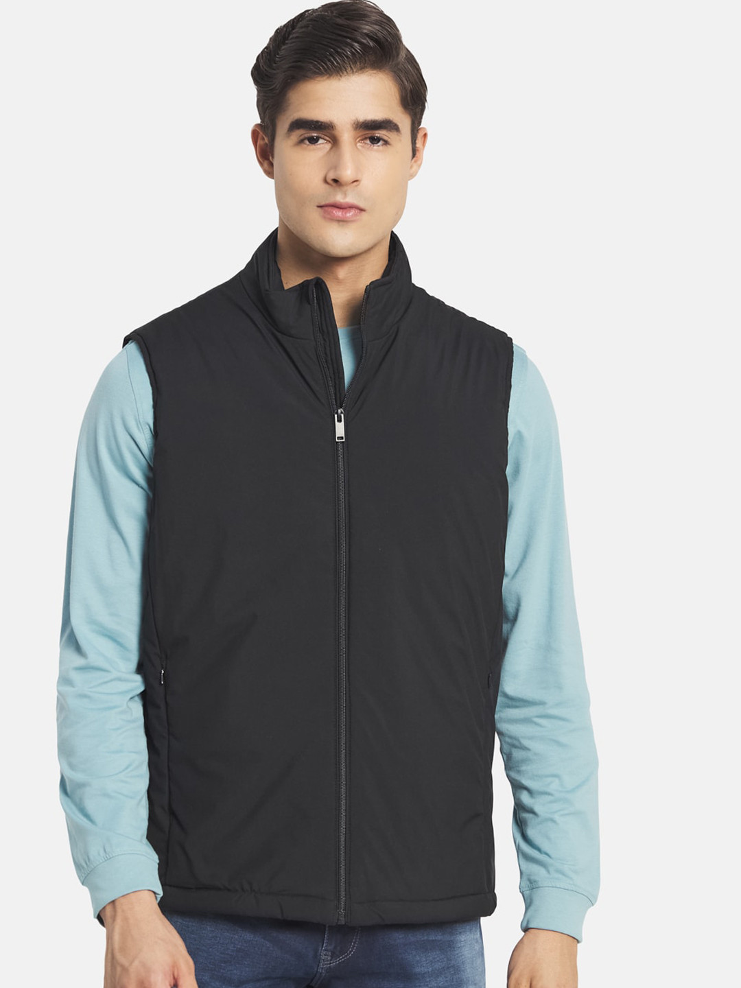 

METTLE Men Black Padded Jacket