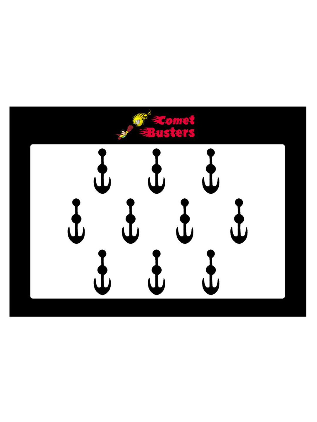

Comet Busters 10 Pcs Reusable Designer Bindis - Black