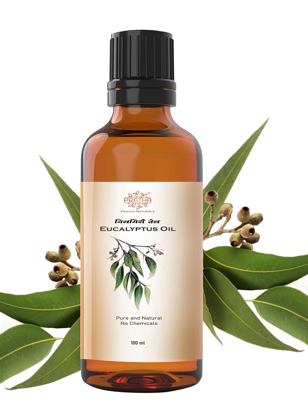 

Pratha Pure & Natural Eucalyptus Oil To Reduce Pain & Inflammation - 100ml, Brown