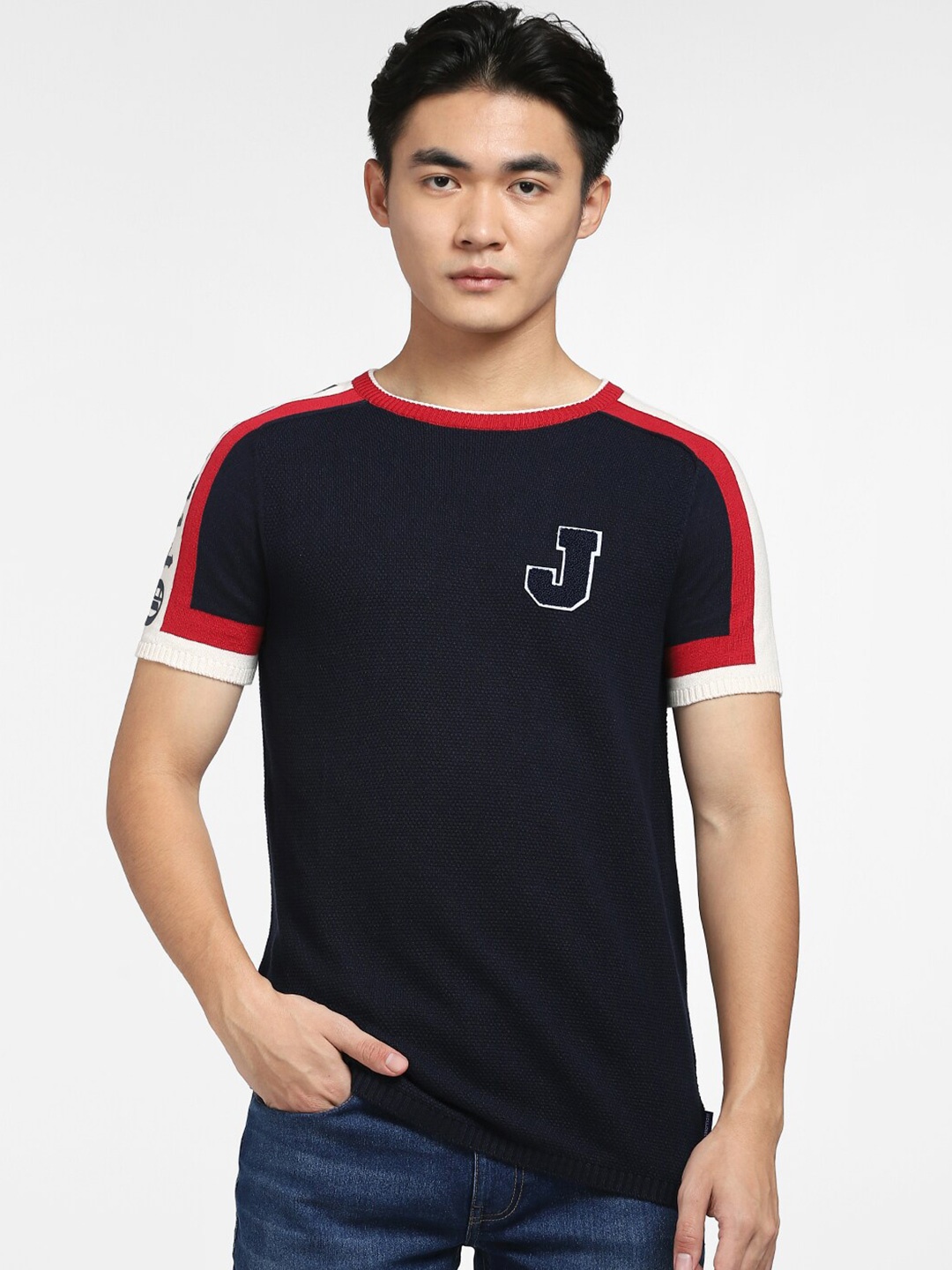 

Jack & Jones Men Black Solid T-shirt