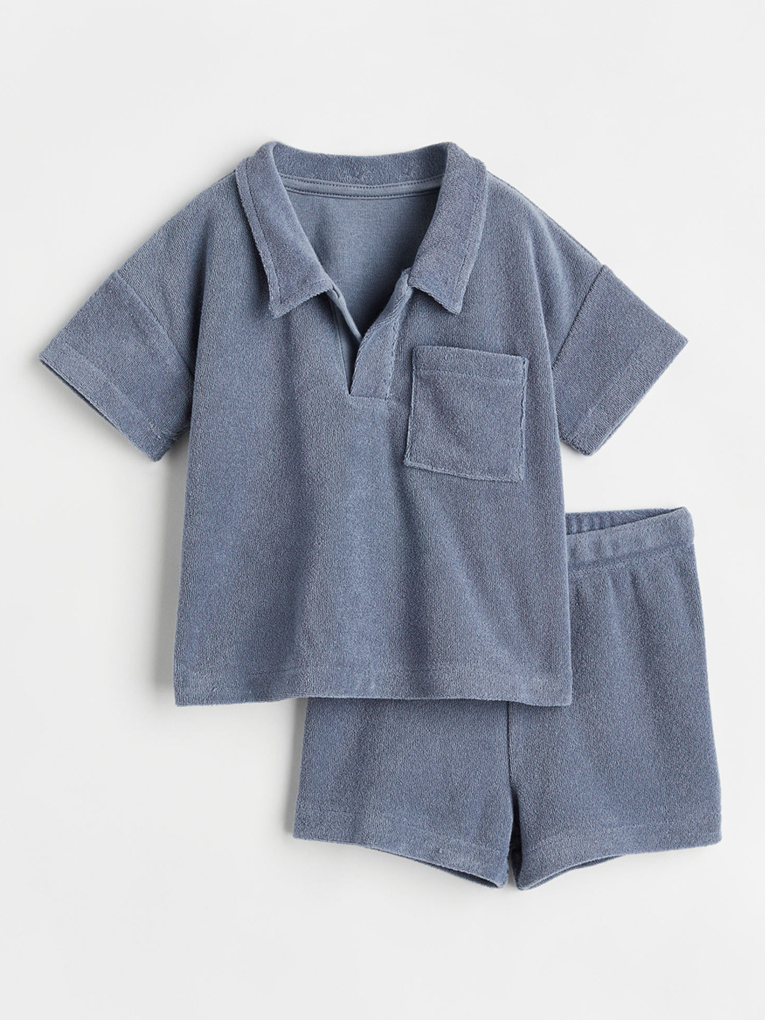 

H&M Boys Solid 2-Piece Terry Clothing set, Blue