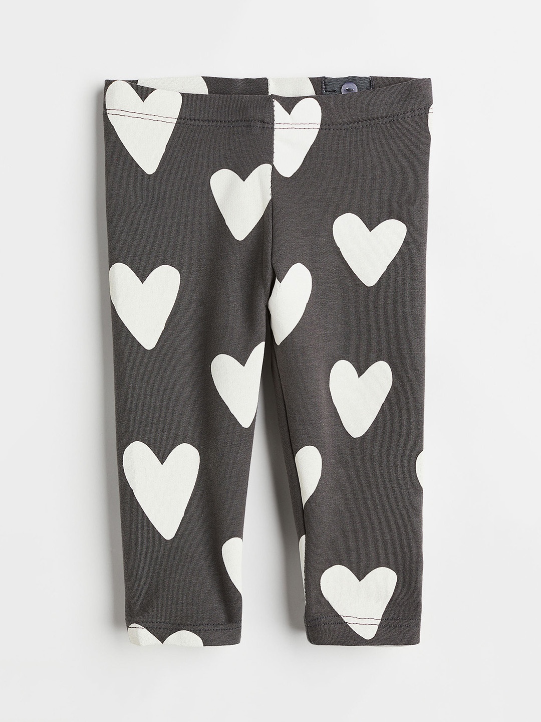 

H&M Girls Printed Cotton Leggings, Charcoal