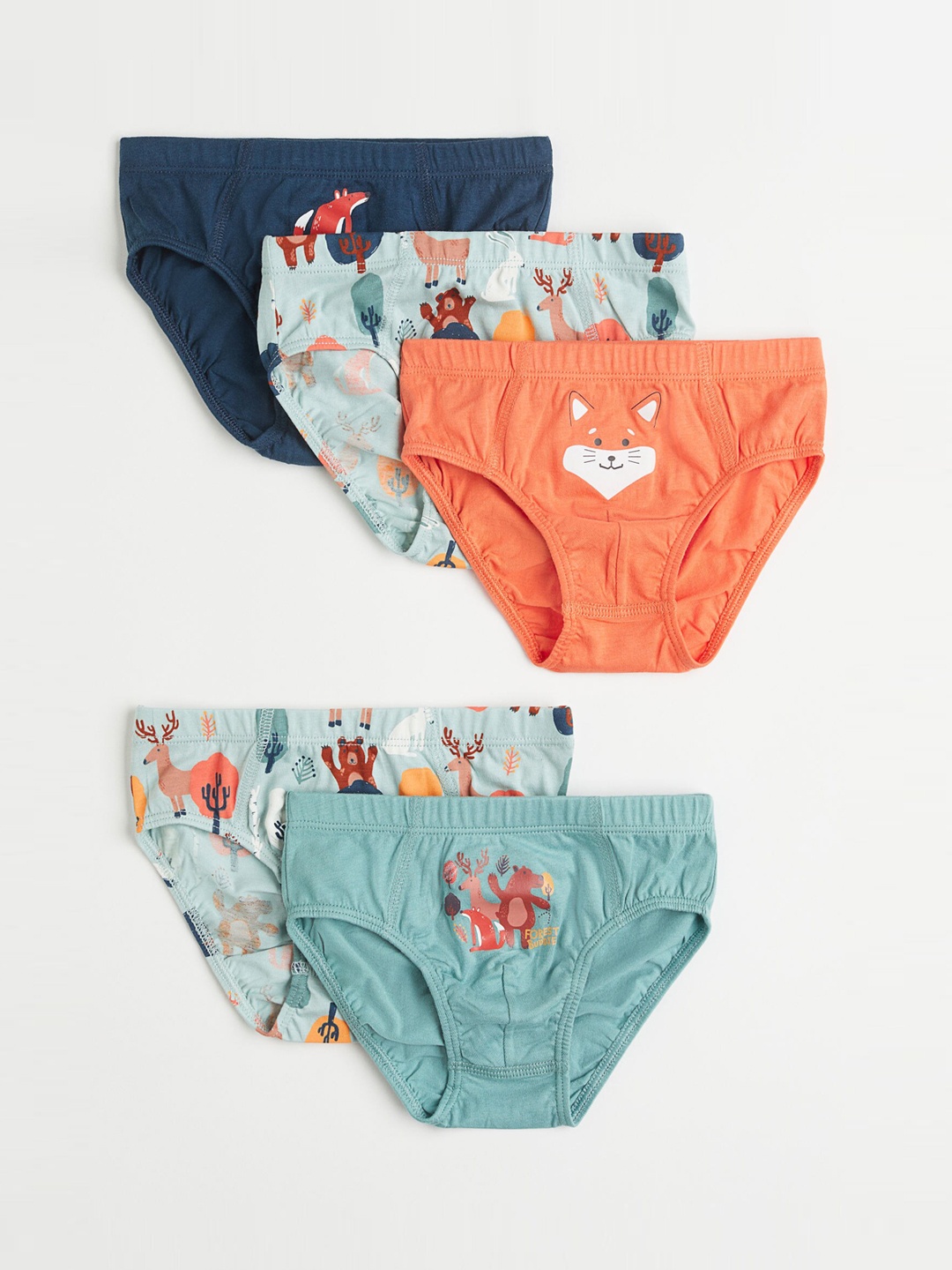 

H&M Boys 5-Pack Cotton Briefs -0937123018, Multi