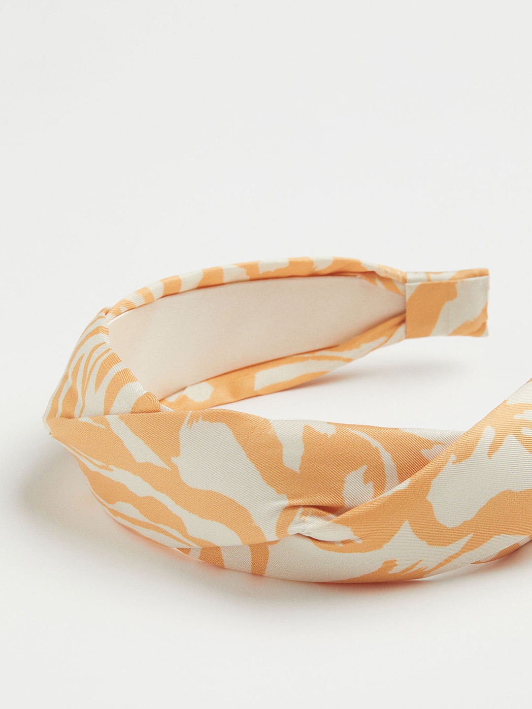 

H&M Women Printed Wide fabric Hairband, Yellow