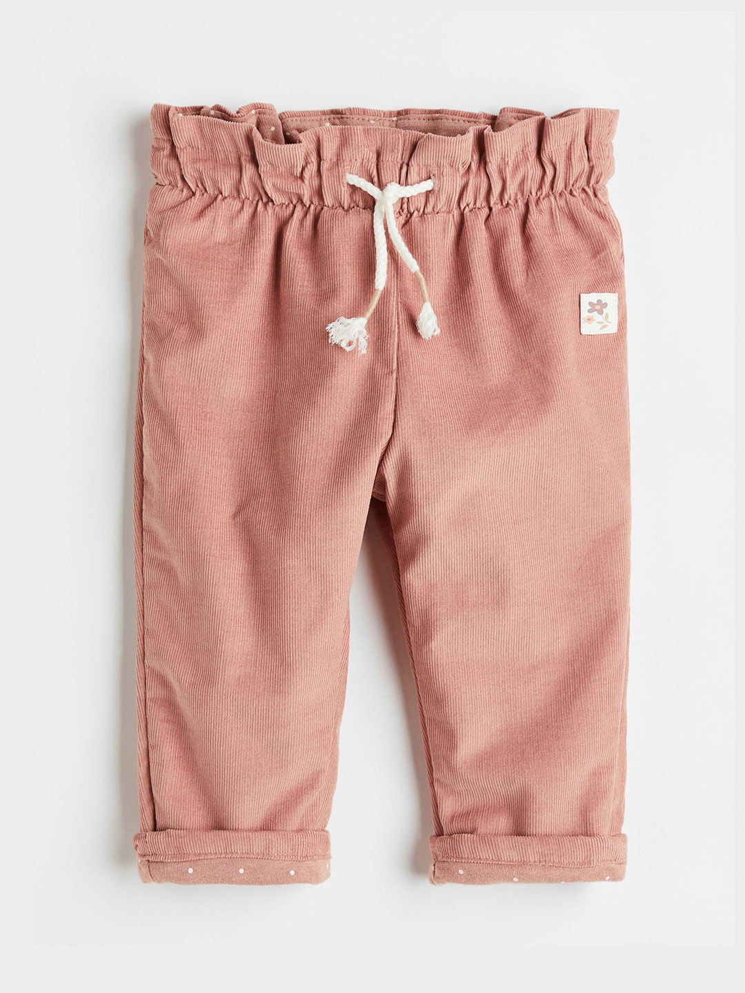 

H&M Girls Pink Lined Cotton Joggers