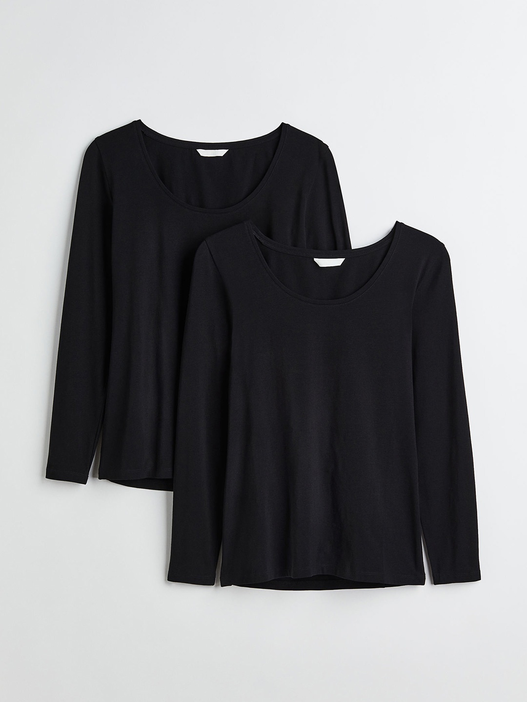 

H&M Black Set Of 2 Ribbed Jersey Tops