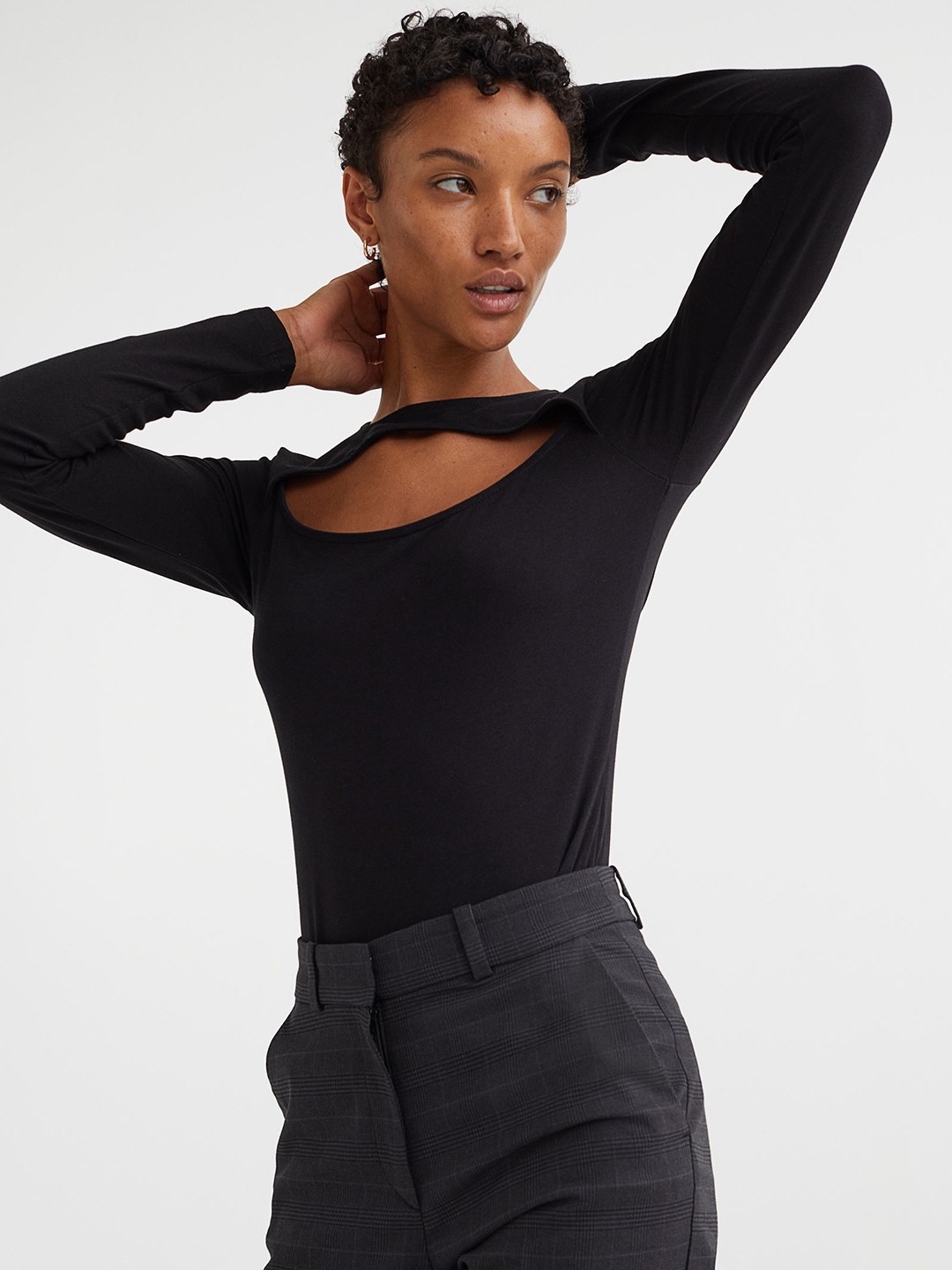 

H&M Women Cut-Out Thong Body, Black