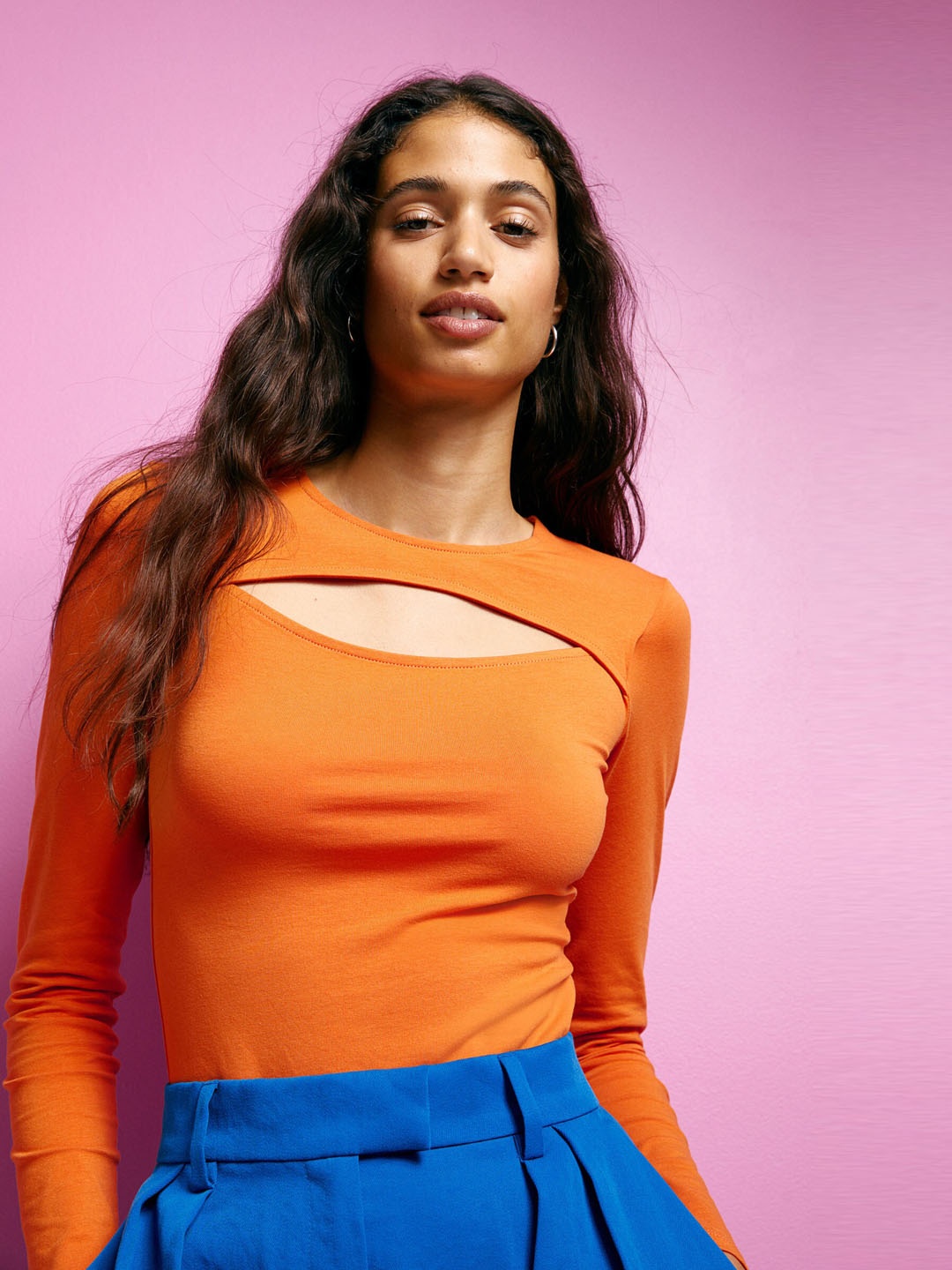 

H&M Women Cut-out Thong Bodysuit, Orange