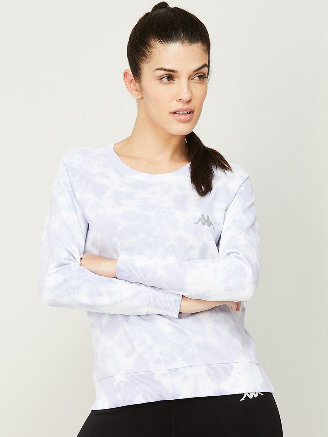 

Kappa Women Blue Cotton Sweatshirt