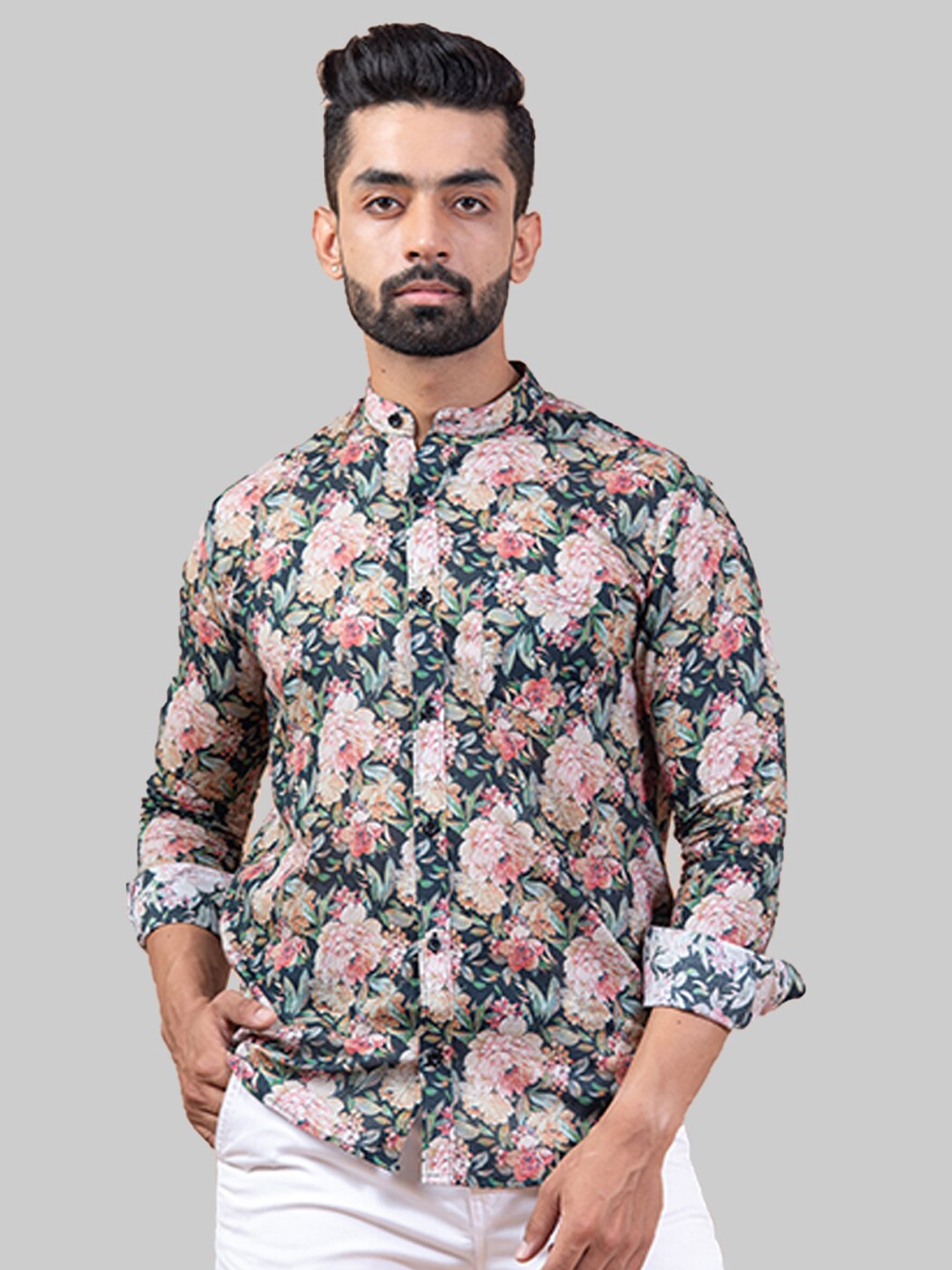 

Tistabene Men Blue Premium Floral Printed Casual Shirt