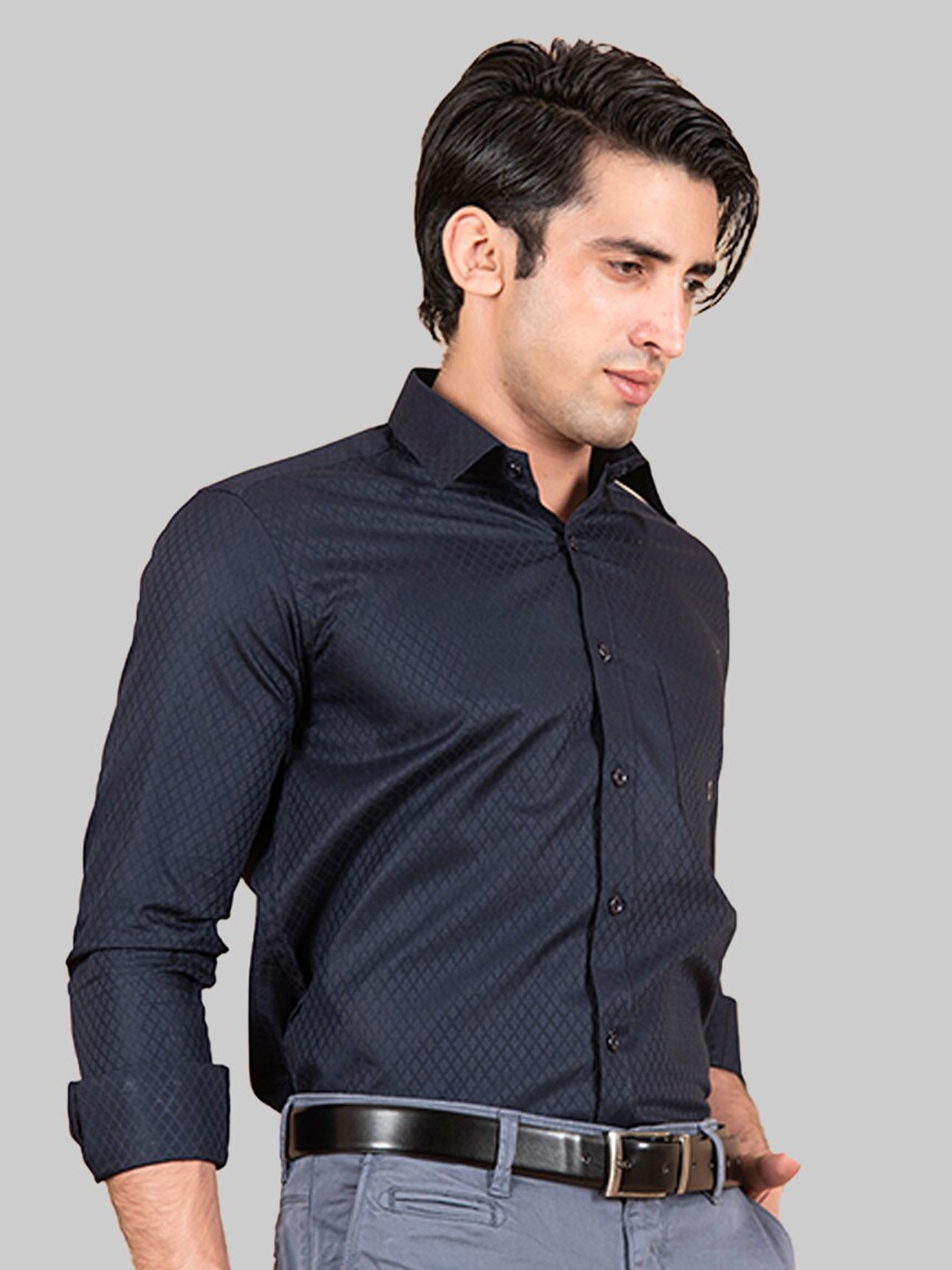 

Tistabene Men Navy Blue Premium Casual Shirt